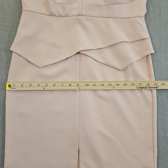 Miss Selfridge Bodycon Peplum Dress Women's Size 10 Peach Zip Back NWT NEW - Picture 9 of 12